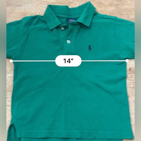 Vintage Polo by Ralph Lauren Boy’s Size 6 Green Iconic Mesh Polo Shirt - Picture 9 of 11